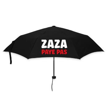 Zaza Pays Pas Typo Pop Colorful - Regenschirm (klein) - Schwarz - Vorne
