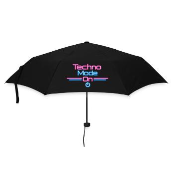 Techno Mode Neon On - Umbrella (small) - black - Front