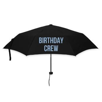 Birthday Crew - Umbrella (small) - black - Front