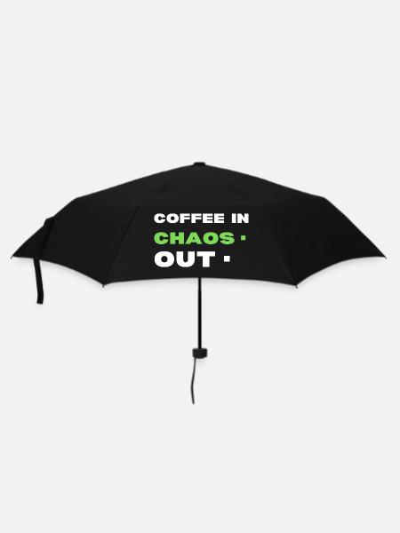Coffee in chaos. Out - Umbrella (small) - black