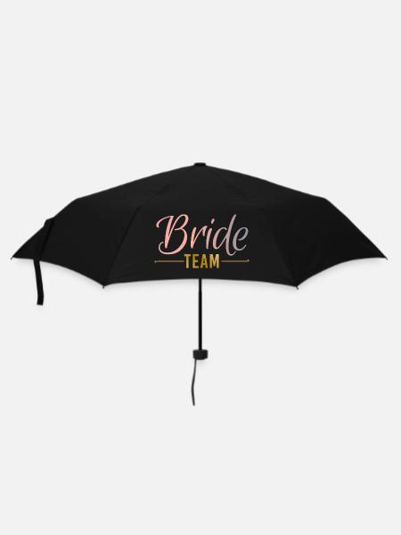 Bride Team Rings Feathers Bachelor Party - Umbrella (small) - black