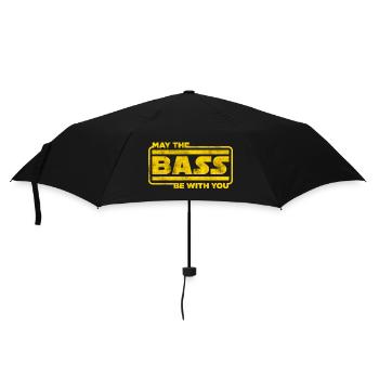 May the bass be with you Geschenk für Bassist - Regenschirm (klein) - Schwarz - Vorne