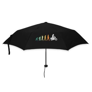 Moped Mofa Retro Style - Evolution - Regenschirm (klein) - Schwarz - Vorne
