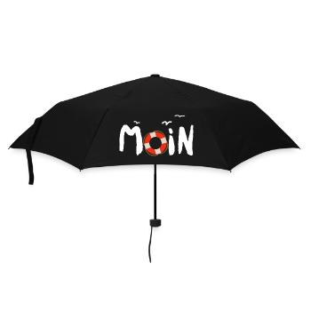 Moin Möwe Rettungsring nordisch - Regenschirm (klein) - Schwarz - Vorne