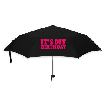 Its my birthday - Regenschirm (klein) - Schwarz - Vorne