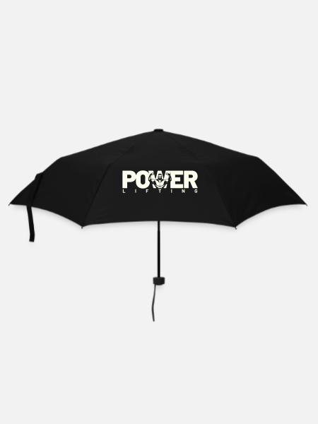 power lifting white - Umbrella (small) - black