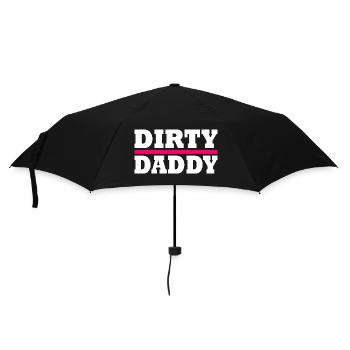 Dirty daddy - Regenschirm (klein) - Schwarz - Vorne