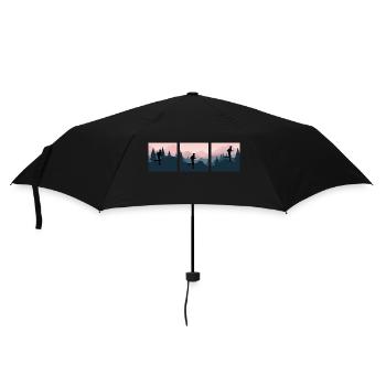 Trail Running "Runs in the Mountains" Alpine Cross - Umbrella (small) - black - Front
