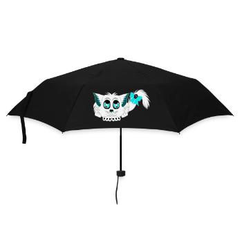 Geister-katze, Halloween Outfit, Mädchen - Regenschirm (klein) - Schwarz - Vorne