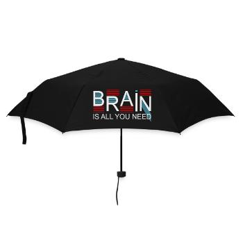 Le cerveau est tout ce dont vous avez besoin - Parapluie standard - noir - Devant