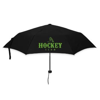 Eishockeymannschaft | Eishockeymannschaft - Regenschirm (klein) - Schwarz - Vorne