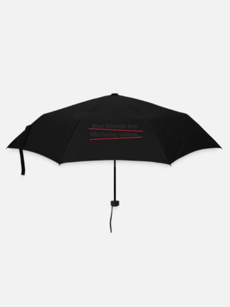 Werbung - Regenschirm (klein) - Schwarz