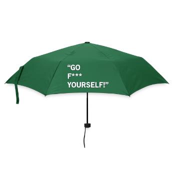 Go F Yourself - Regenschirm (klein) - Flaschengrün - Vorne