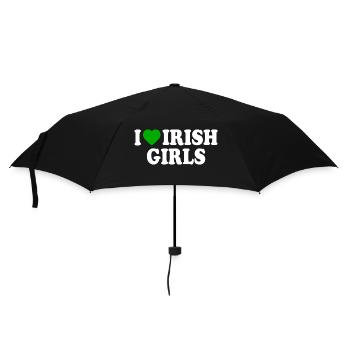 I love irish girls - Regenschirm (klein) - Schwarz - Vorne