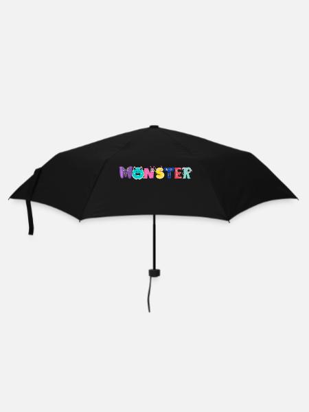 Monster Alphabet - Umbrella (small) - black