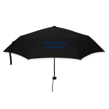 Neuer Tag - Gleicher Scheiss - Scheiß - Regenschirm (klein) - Schwarz - Vorne