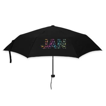 JAN - Beautiful boy name with dinosaur - Umbrella (small) - black - Front