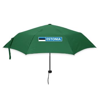 Estonia National Flag - Umbrella (small) - bottlegreen - Front