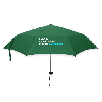 I Can't I Have Plans Playing Water Polo Aquatic Po - Umbrella (small) - bottlegreen - Front