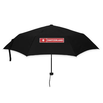 Switzerland National Flag - Umbrella (small) - black - Front