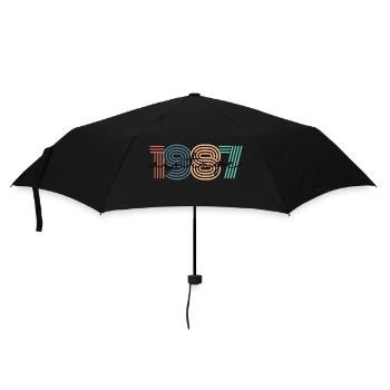1987 Vintage Retro - Umbrella (small) - black - Front