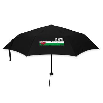 Rhyl: Welsh Charm and Coastal Beauty - Umbrella (small) - black - Front