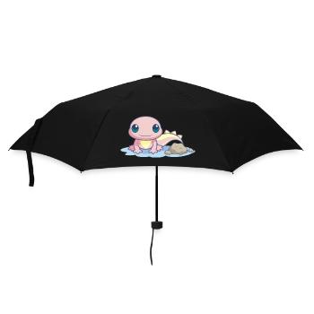 Petite salamandre rose au bord de l’eau - Parapluie standard - noir - Devant