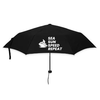 Répétition amusante de vitesse estivale en jet ski - Parapluie standard - noir - Devant