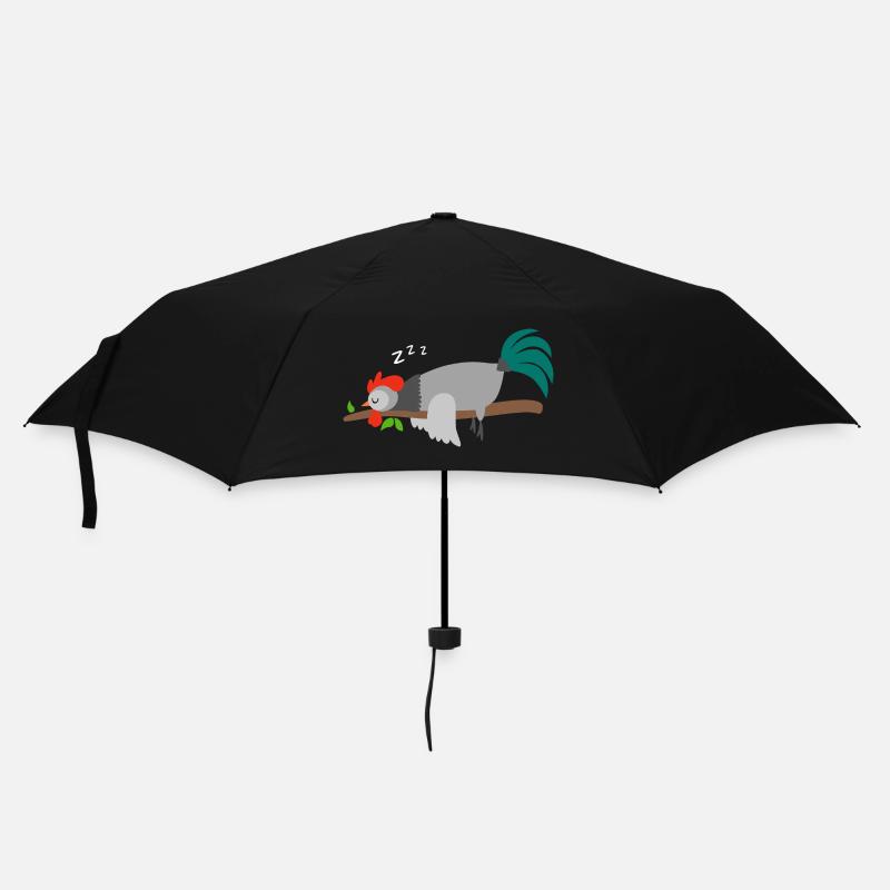 Hahn Huhn Gockel Hühner Hähne Schlafanzug Shirt - Regenschirm (klein) - Schwarz
