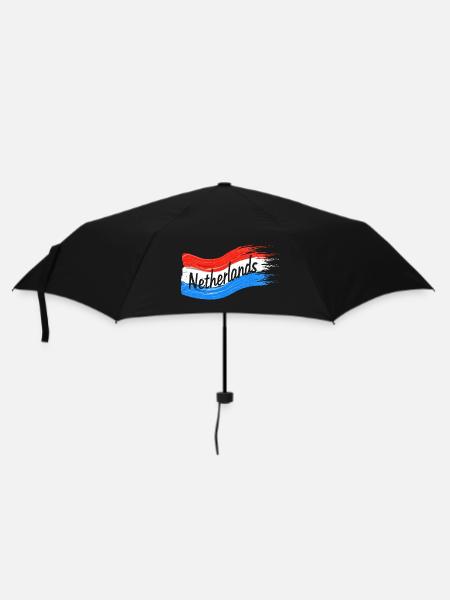 Niederlande Fahne - Regenschirm (klein) - Schwarz