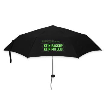 No Backup No Mercy - Kein Backup Kein Mitleid - Regenschirm (klein) - Schwarz - Vorne
