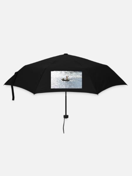 Fischerboot im Glitzermeer - Regenschirm (klein) - Schwarz
