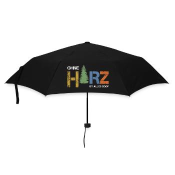 Ohne Harz ist alles doof - Regenschirm (klein) - Schwarz - Vorne