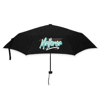 Mallorca - Regenschirm (klein) - Schwarz - Vorne