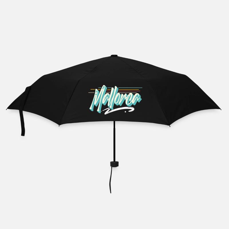 Mallorca - Regenschirm (klein) - Schwarz