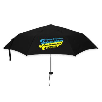 Zelenskyy | The real ukraine hero - Umbrella (small) - black - Front