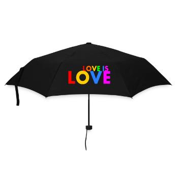 Love is love - Regenschirm (klein) - Schwarz - Vorne