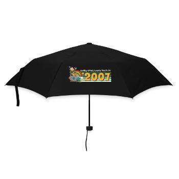 Lucky Ones Were Born in 2007 tee St. Patrick's - Umbrella (small) - black - Front