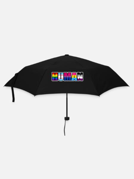 HUMAN LGBT Flagge Gay Pride Monat Transgender - Regenschirm (klein) - Schwarz