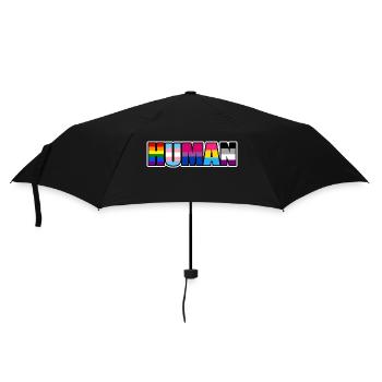 HUMAN LGBT Flag Gay Pride Month Transgender - Umbrella (small) - black - Front