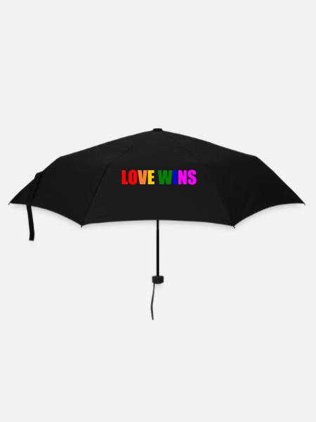 Love wins - Parapluie standard - noir