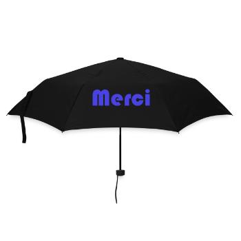 MERCI. ANNIVERSAIRE. NAISSANCE. RETRAITE. MERCI - Parapluie standard - noir - Devant