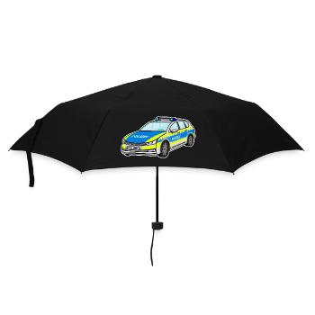 German Police Car, Police Car, Patrol Car - Umbrella (small) - black - Front