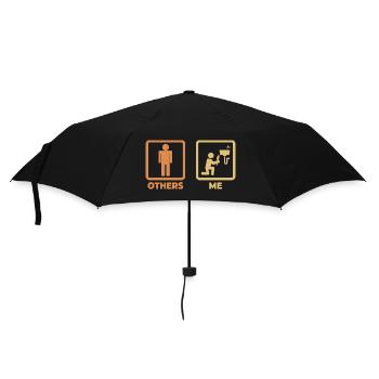 Figurines de plombier bâton - Parapluie standard - noir - Devant