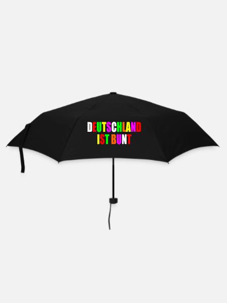 Deutschland ist bunt - Regenschirm (klein) - Schwarz