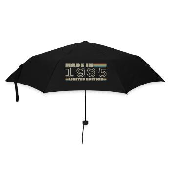 Jahrgang 1985 1985 Geburtstagsgeschenk Jahrgang 1985 - Regenschirm (klein) - Schwarz - Vorne