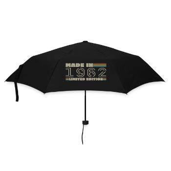 Vintage 1962 Birthday Gift 1962 Born in 1962 - Umbrella (small) - black - Front