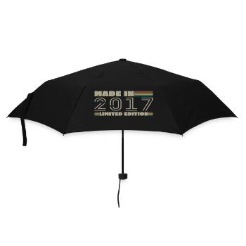 Jahrgang 2017 2017 Geburtstagsgeschenk Jahrgang 2017 - Regenschirm (klein) - Schwarz - Vorne
