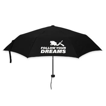 FOLLOW YOUR DREAMS - Regenschirm (klein) - Schwarz - Vorne