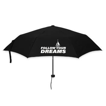 FOLLOW YOUR DREAMS - Regenschirm (klein) - Schwarz - Vorne